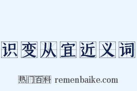 识变从宜近义词是什么意思的图片